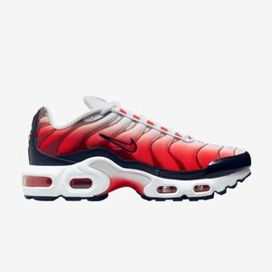 NIKE AIR MAX PLUS RED BLACK WHITE WOMEN'S